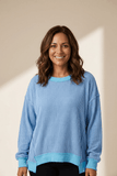 Twisted Rib Drop Shoulder Knit Top | Zarnesh