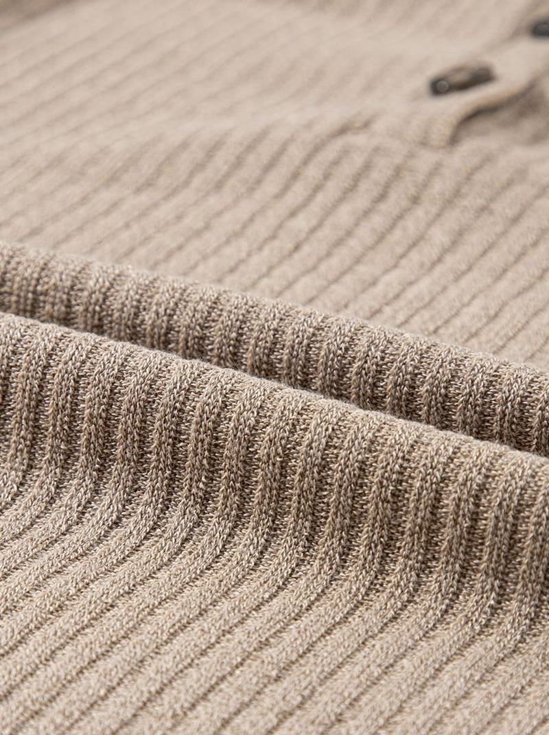 Women’s Evie Rib Textured Henley Knit Top | Zarnesh