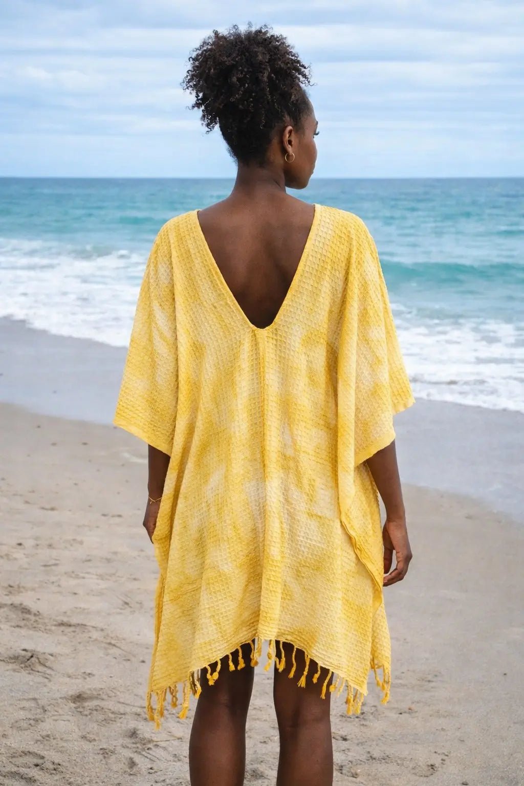 Waffle Tie-Dye Beach Towel Cover-Up One Size | Zarnesh