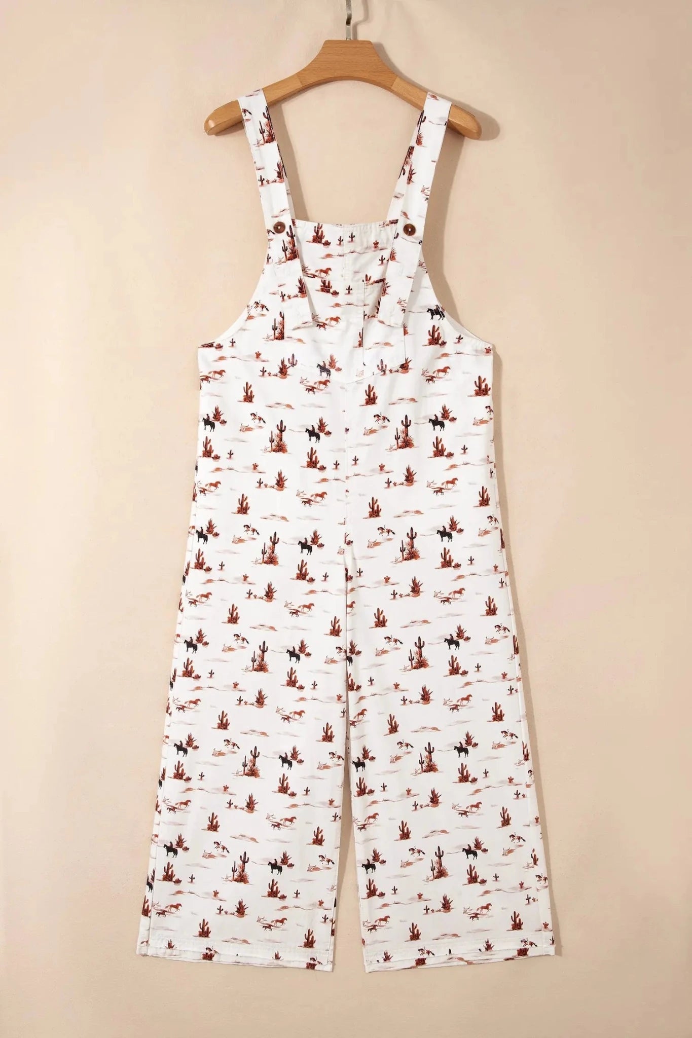 Western Adjustable Artisan Strap Buttoned Jumpsuit | Zarnesh