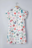 Western Flutter Sleeve Shirt Mini Dress | Zarnesh