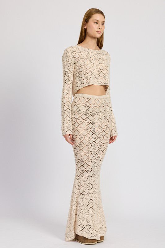 Soft Breathable Durable Mermaid Maxi Crochet Skirt | Zarnesh