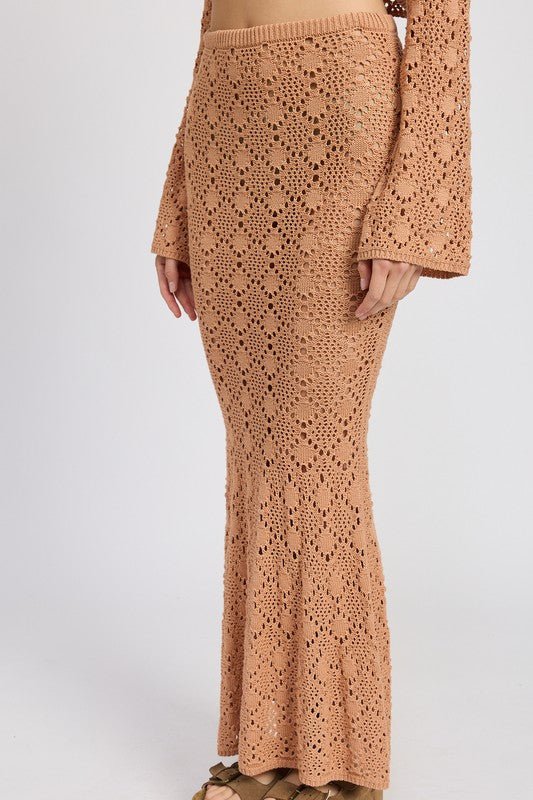 Soft Breathable Durable Mermaid Maxi Crochet Skirt | Zarnesh