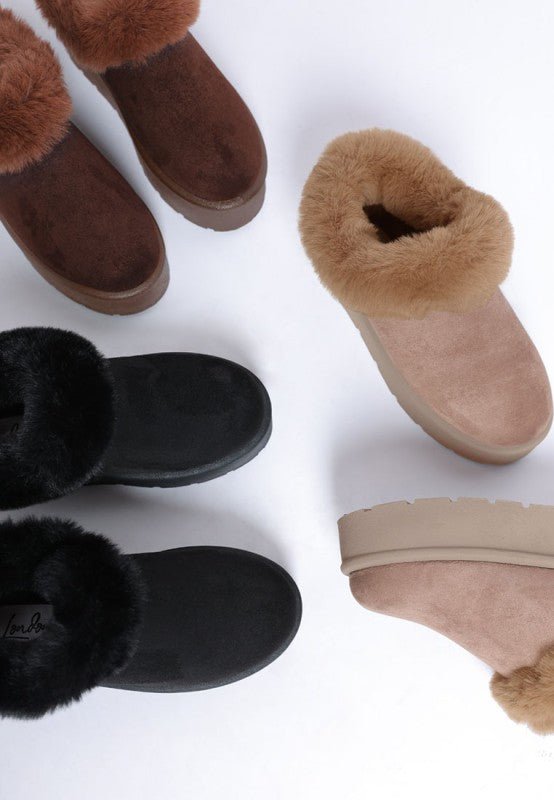 Women’s Aniso Faux Fur Lined Slip-On Platform Snow Boots | Zarnesh