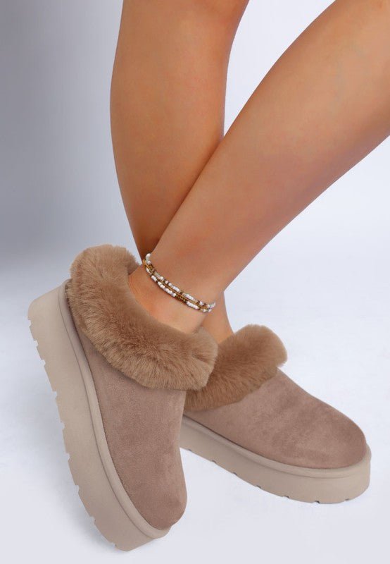 Women’s Aniso Faux Fur Lined Slip-On Platform Snow Boots | Zarnesh