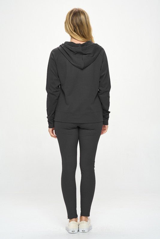 Women's Basic Fall Casual Active Hoodie Set | Zarnesh