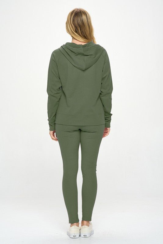 Women's Basic Fall Casual Active Hoodie Set | Zarnesh