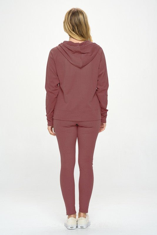 Women's Basic Fall Casual Active Hoodie Set | Zarnesh