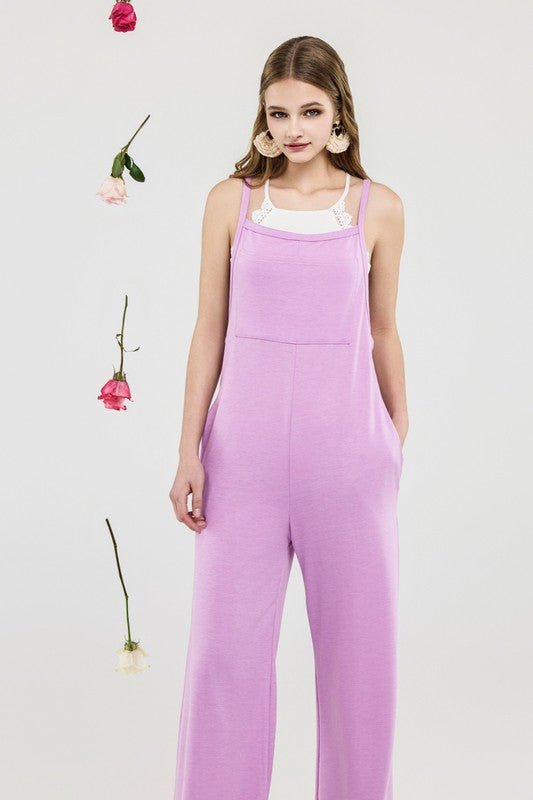 Women’s Boho Plus Wide Leg Overall Jumpsuit with Pocket | Zarnesh