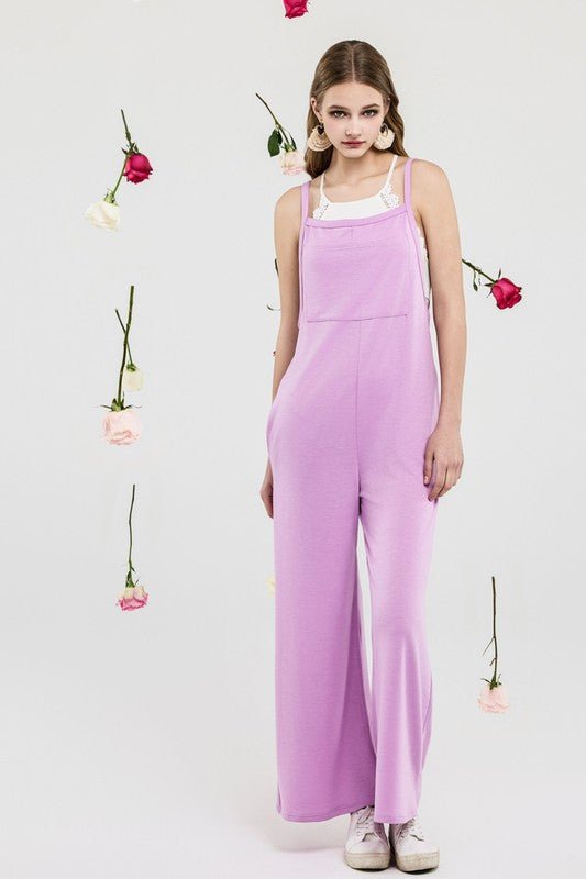 Women’s Boho Plus Wide Leg Overall Jumpsuit with Pocket | Zarnesh