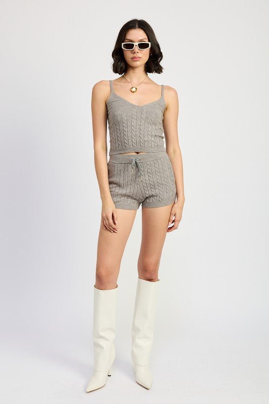 Women's Cable Knit Cami Top | Zarnesh