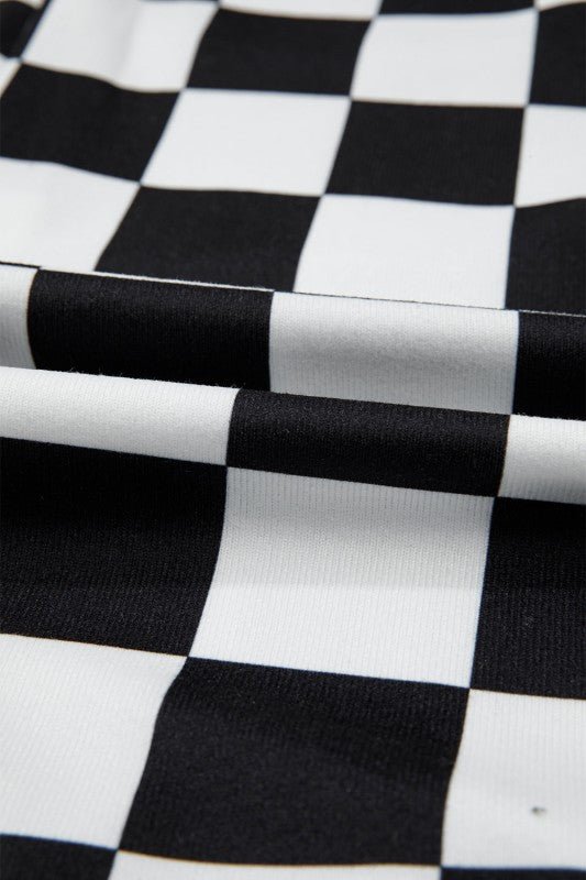 Women’s Checkerboard Button Front Flap Pocket Shacket | Zarnesh