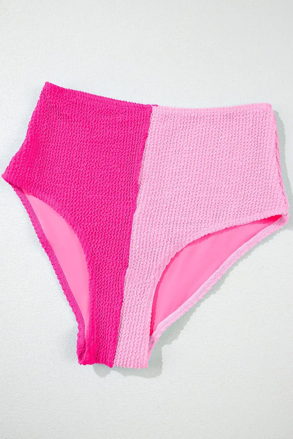 Women's Corded Color Block Square High Waist Bikini Set | Zarnesh