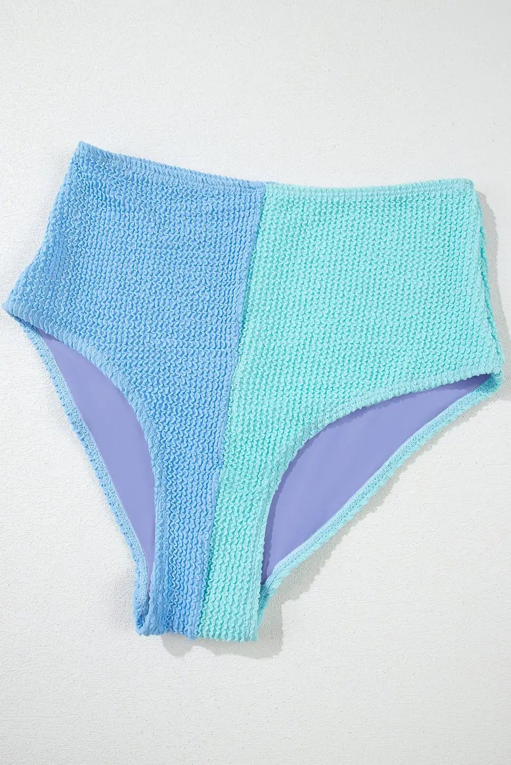 Women's Corded Color Block Square High Waist Bikini Set | Zarnesh
