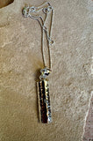 Women’s Copper Reflection Bar Silver Pendant Necklace | Zarnesh