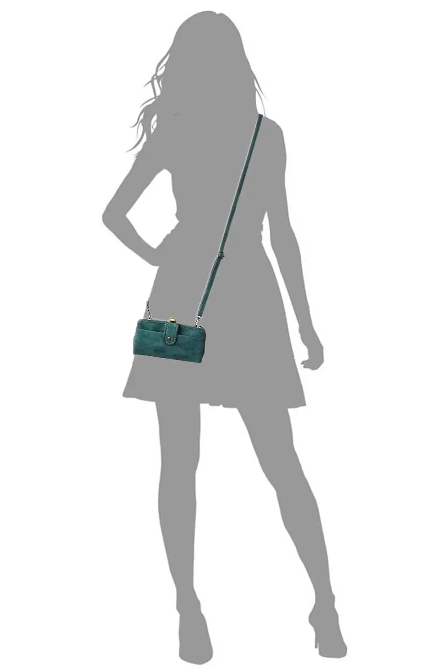 Women’s Crossbody Kiss Lock Phone Wallet Clutch | Zarnesh