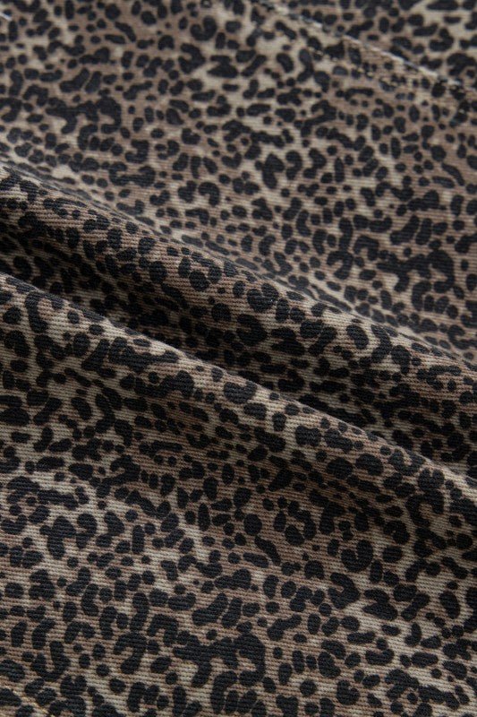 Women’s Denim Leopard Button Front Vest Top | Zarnesh