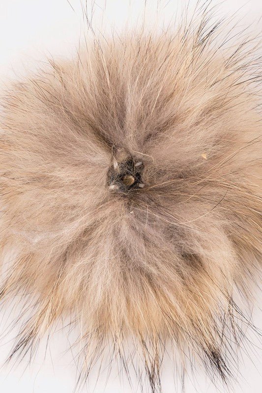 Faux Fur Pom Cotton Blend Slouchy Beanie | Zarnesh