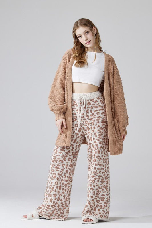 Women’s Knit Long Sleeve Pompom Sleeve Cardigan | Zarnesh