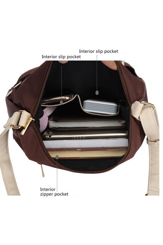 Womens MKF Collection Serena Color Block Shoulder by Mia | Zarnesh