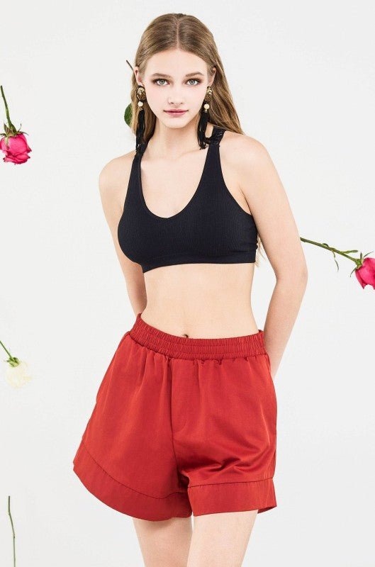 Women’s Plus Casual Cotton Blend Shorts with Pocket | Zarnesh