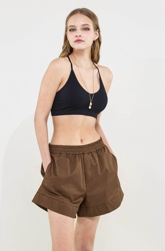 Women’s Plus Casual Cotton Blend Shorts with Pocket | Zarnesh