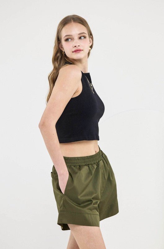 Women’s Plus Casual Cotton Blend Shorts with Pocket | Zarnesh