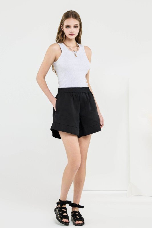 Women’s Plus Casual Cotton Blend Shorts with Pocket | Zarnesh