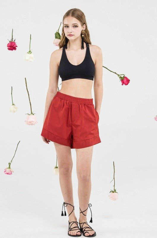 Women’s Plus Casual Cotton Blend Shorts with Pocket | Zarnesh