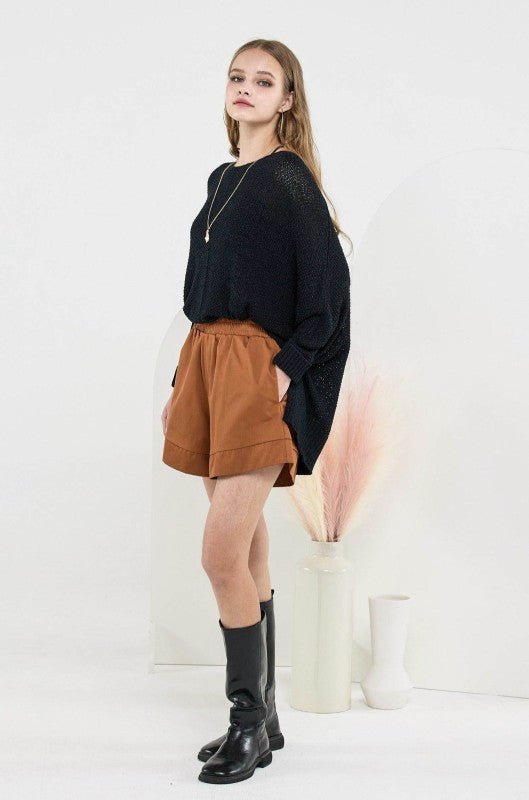 Women’s Plus Casual Cotton Blend Shorts with Pocket | Zarnesh