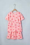 Women’s Short Sleeve Polka Dot Top & Mini Skirt Set | Zarnesh