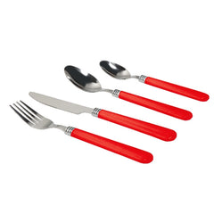 Gibson Sensations II 16 Piece Stainless Steel Flatware Set Red | Zarnesh