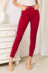 Judy Blue Full Size High Waist Tummy Control Skinny Jeans - Scarlet