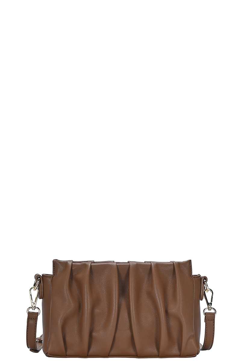 Elevate Your Style with our Stylish Smooth Wrinkled Crossbody Bag – Contemporary Fashion at Its Finest