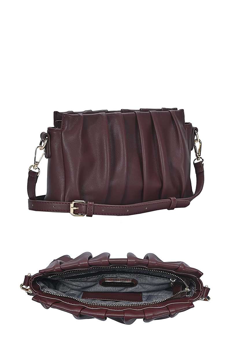 Elevate Your Style with our Stylish Smooth Wrinkled Crossbody Bag – Contemporary Fashion at Its Finest