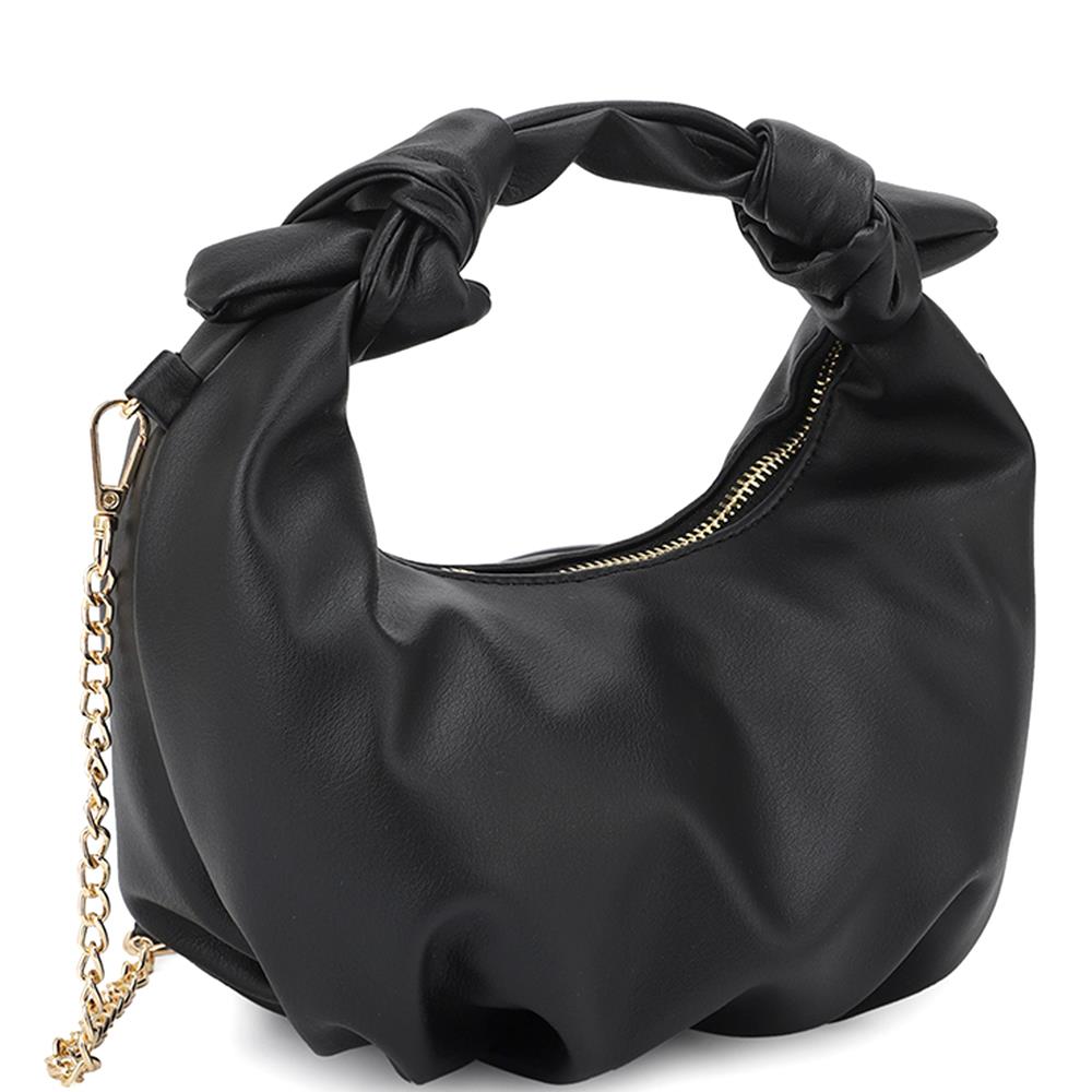 Sleek Elegance: Smooth Round Handle Zipper Bag