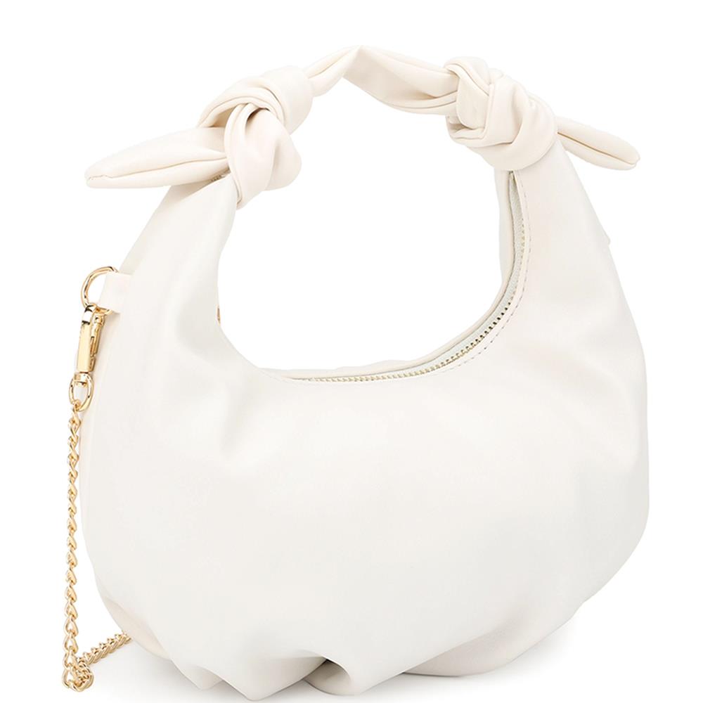 Sleek Elegance: Smooth Round Handle Zipper Bag