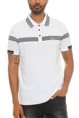 Men's Version Couture Polo Button Down Shirt - White | Zarnesh