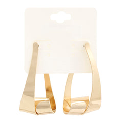 Geometric Elegance: Triangle Loop Metal Dangle Earring