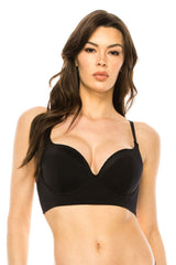 Women's Push-Up Bra for Natural Lift and Alluring Silhouette - Black zarnesh.com