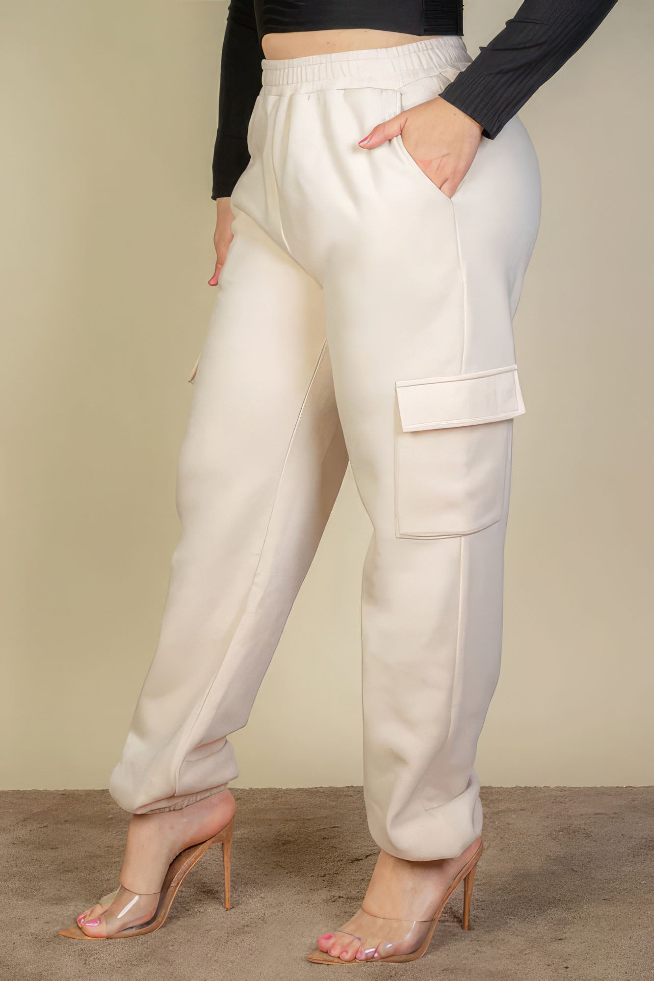 Plus Size Side Pocket Drawstring Waist Sweatpants | Zarnesh