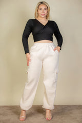 Plus Size Side Pocket Drawstring Waist Sweatpants | Zarnesh