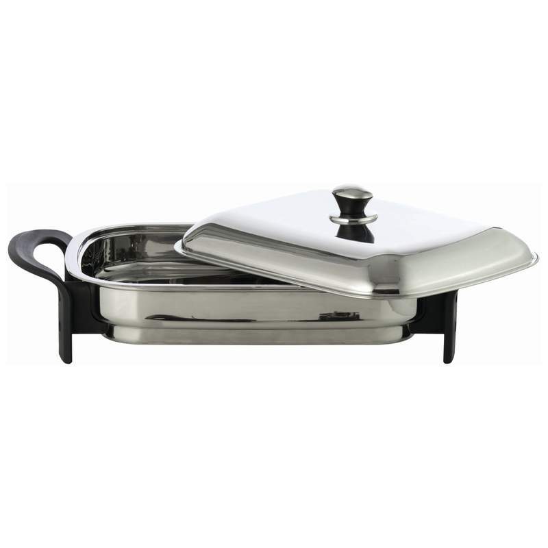 T304 Stainless Steel 16" Rectangular Electric Skillet  | Zarnesh